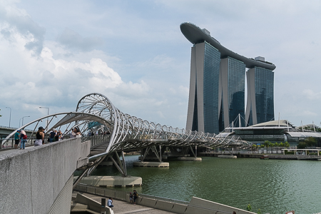 Helix Bridge and Marina Bay Sands